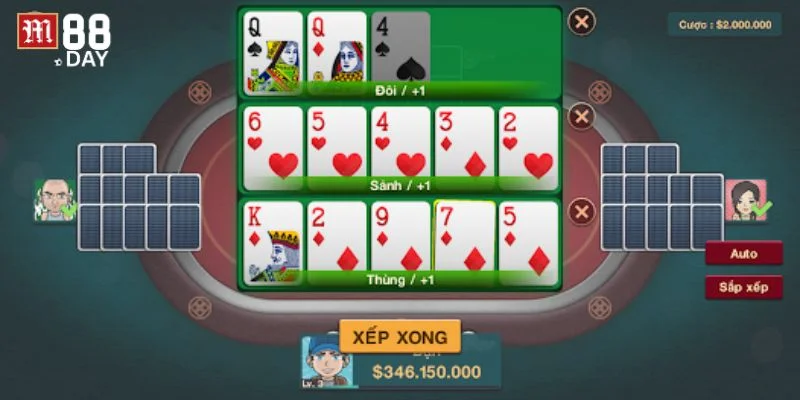 Bài mậu binh là bộ môn cược hấp dẫn, được bet thủ yêu thích tại M88.