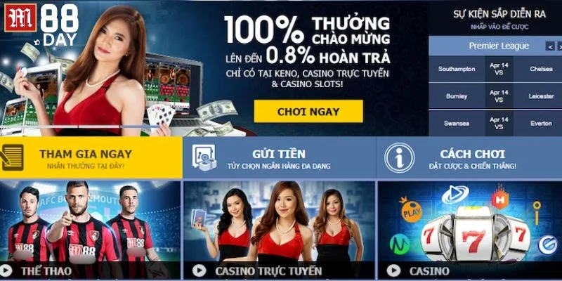 Sự kiện khuyến mãi nạp tiền M88 độc quyền tại sân chơi.