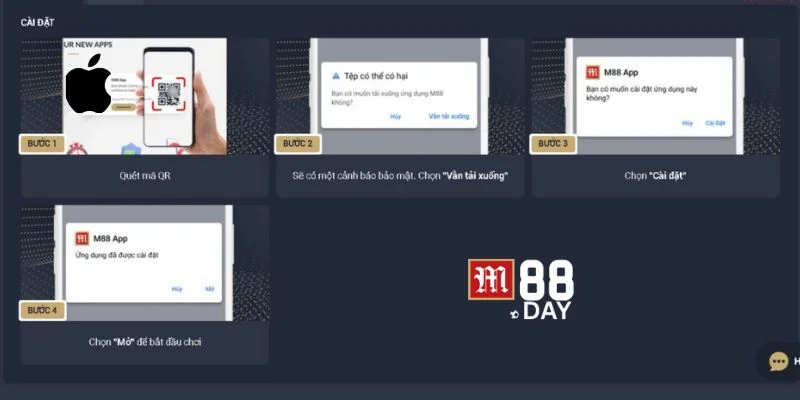 Tải M88 iOS dễ dàng hơn khi có sự hướng dẫn tỉ mỉ.