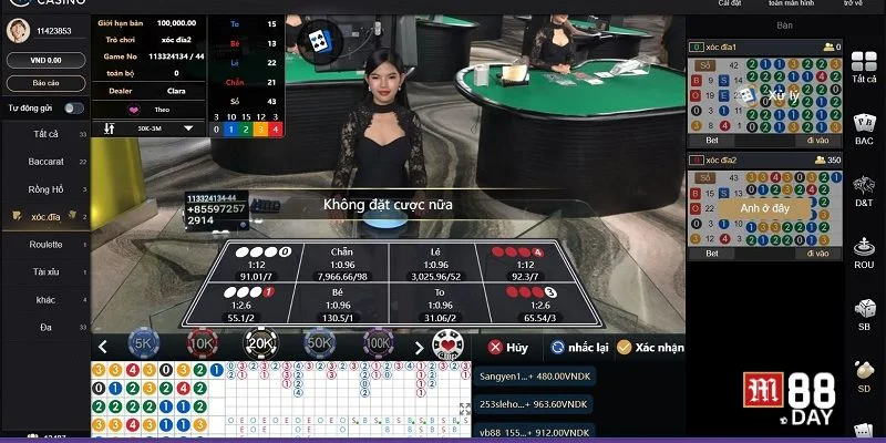 Nắm bắt rõ và nhanh về luật chơi của xóc đĩa M88.
